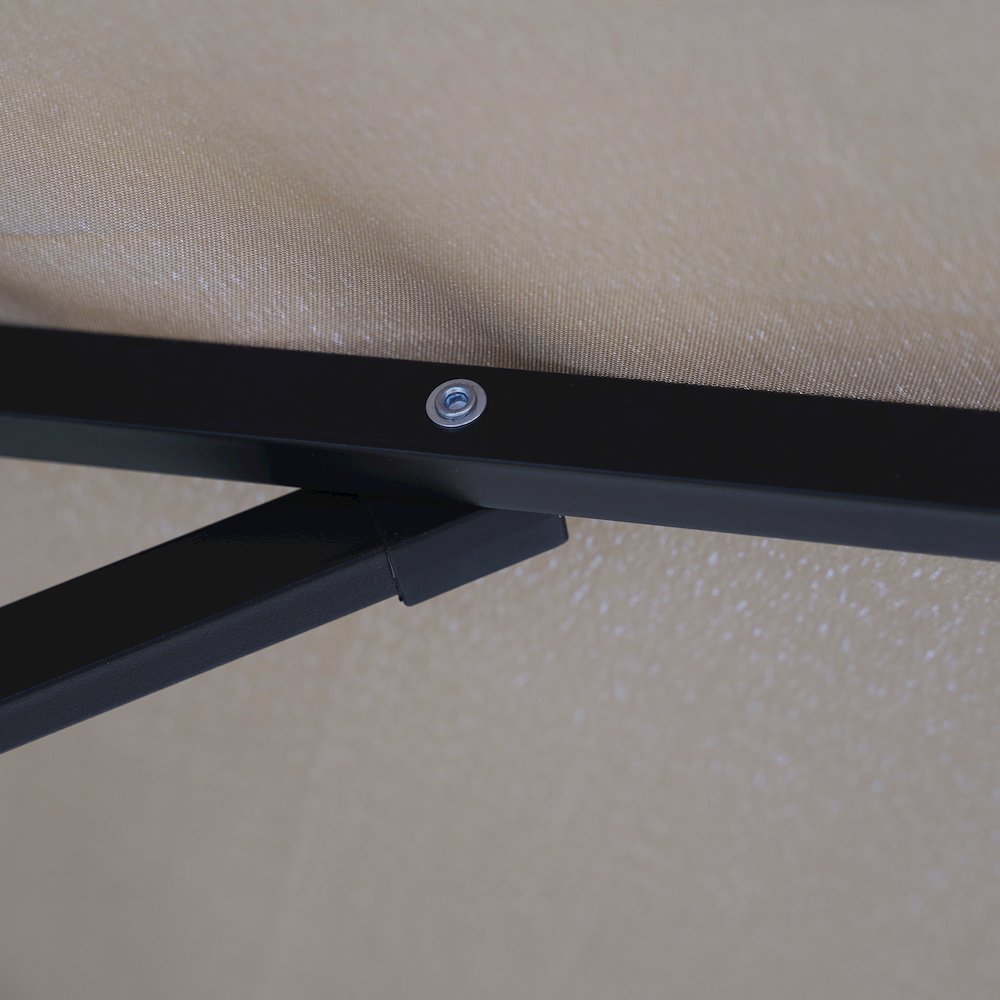 Sierra Outdoor Patio Umbrella with Base in Beige. Picture 14