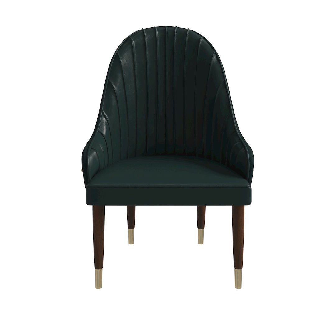 Elara Collection Wooden Dining Chair in Two-Tone Green Set of 4. Picture 7