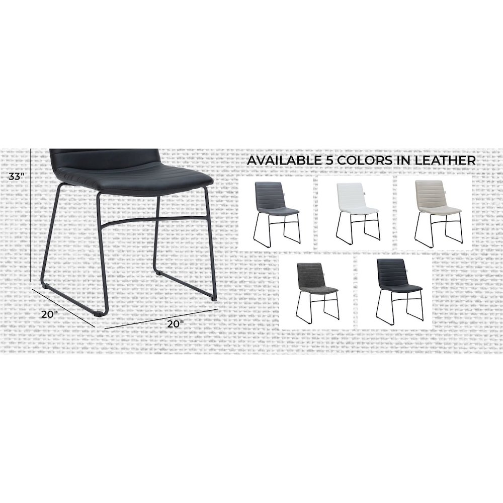 Zylar Series Office Guest Chair in Black Leather. Picture 28