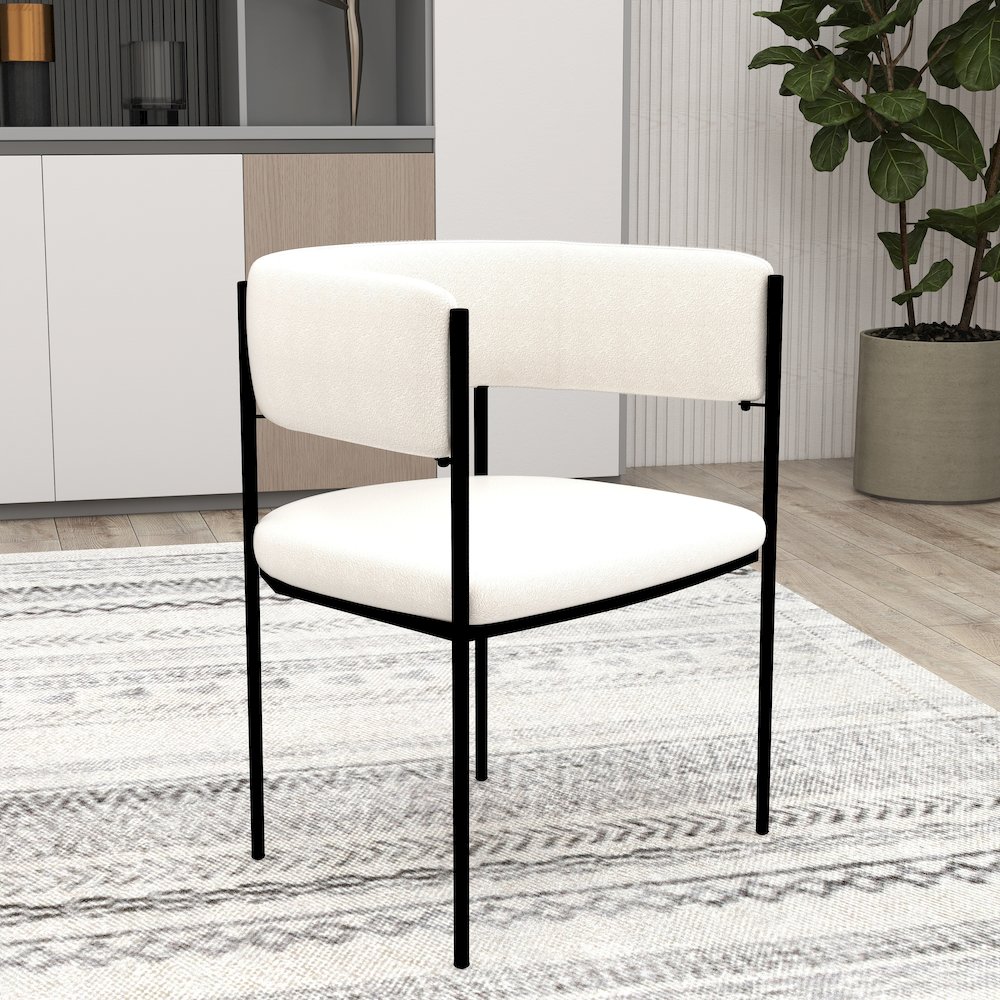 Gavin Series Modern Chair Black Frame in Taupe Set of 2. Picture 15
