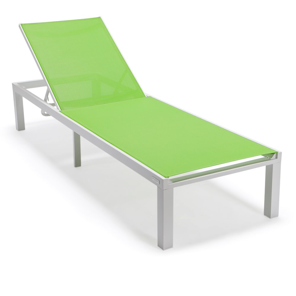 Marlin Modern Aluminum Outdoor Patio Chaise Lounge Chair. Picture 10