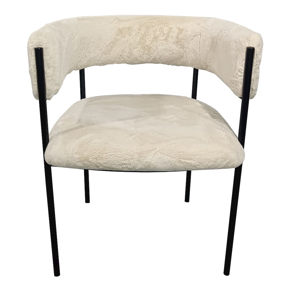 Gavin Series Modern Chair Black Frame in Beige Set of 4. Picture 2