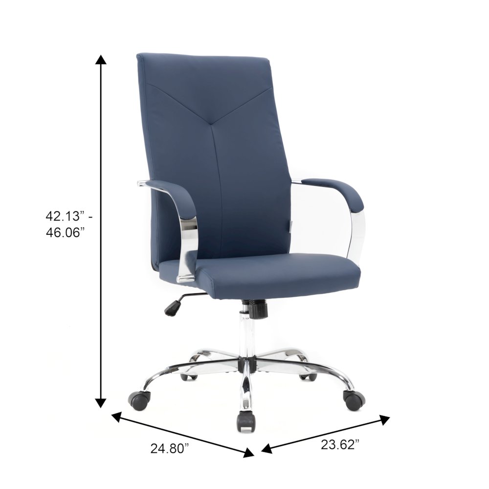 Sonora Modern High-Back Leather Office Chair. Picture 22
