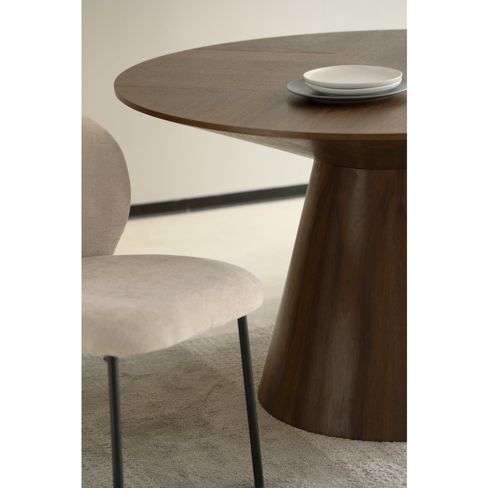 Fynix Collection Modern Dining Table In walnut. Picture 27