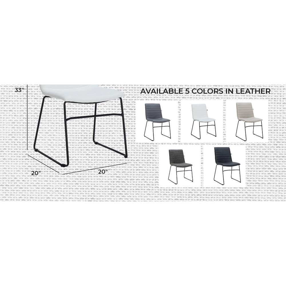 Zylar Series Office Guest Chair in White Leather. Picture 27