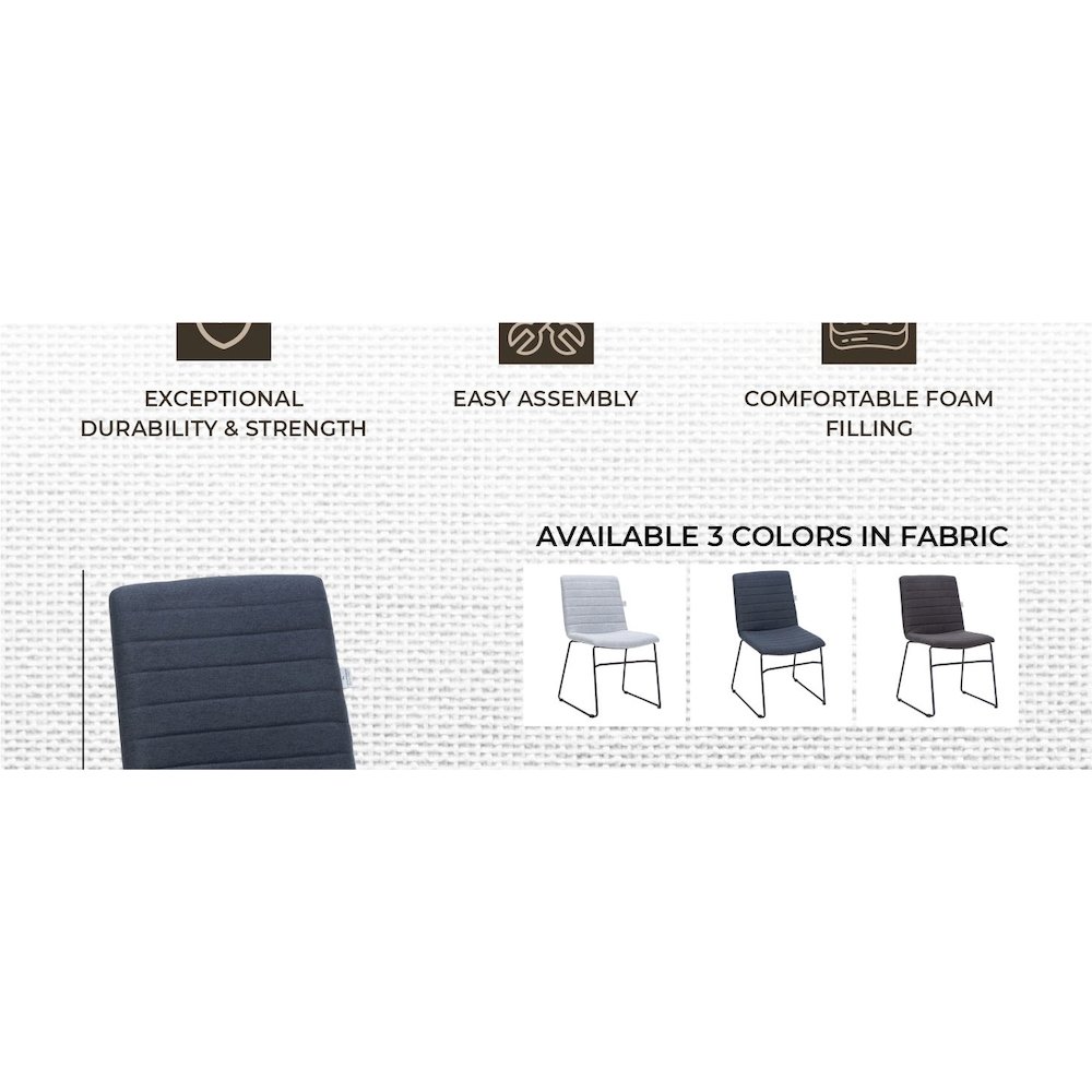 Zylar Series Office Guest Chair in Dark Blue Fabric. Picture 30