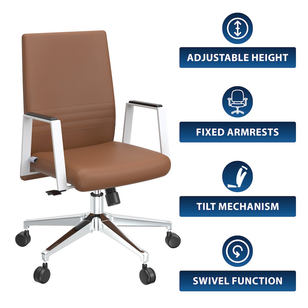Aleen Office Chair in Dark Brown. Picture 2