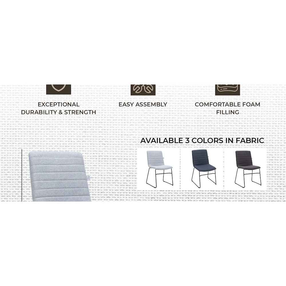 Zylar Series Office Guest Chair in Grey Fabric. Picture 29