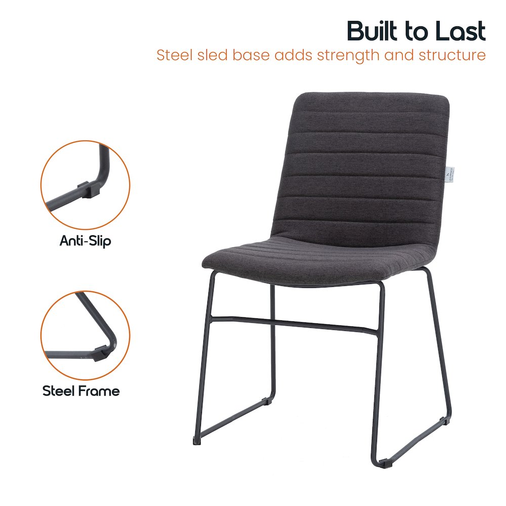 Zylar Series Office Guest Chair in Brown Fabric. Picture 18