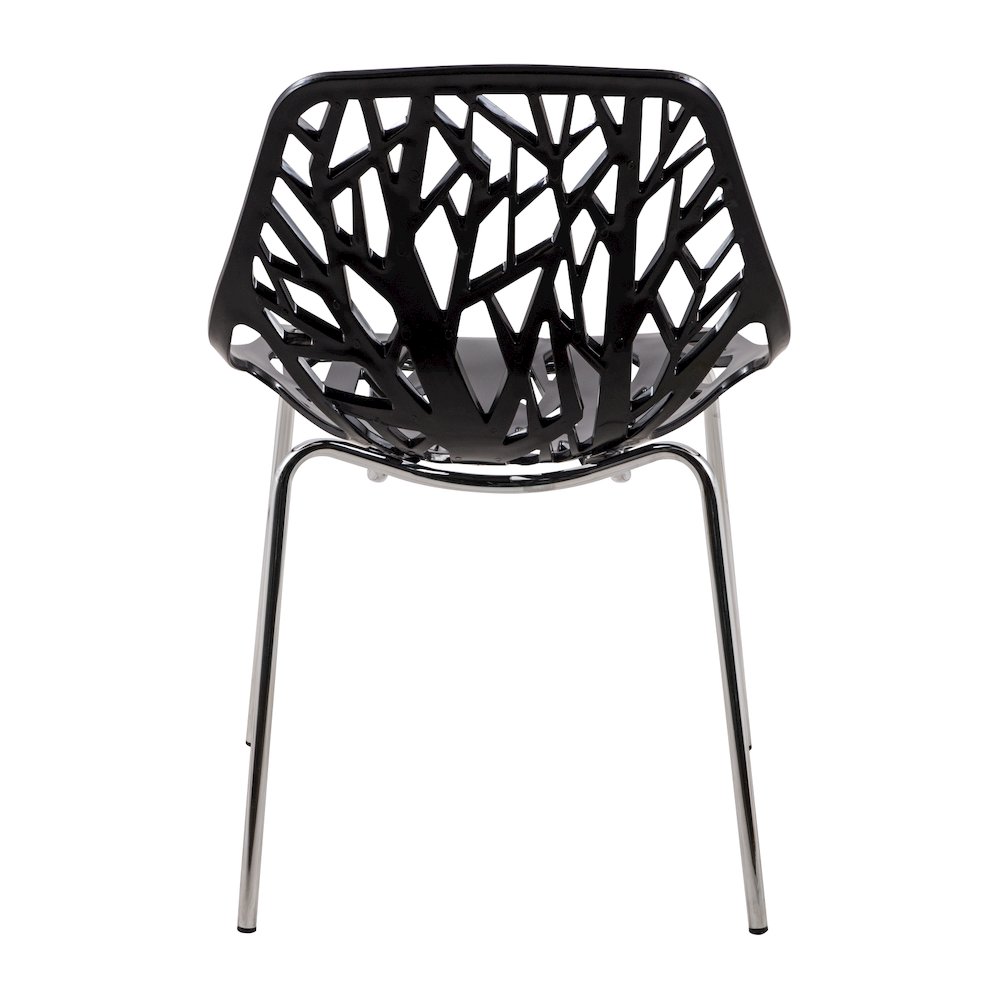 Modern Asbury Dining Chair w/ Chromed Legs, Set of 2. Picture 14