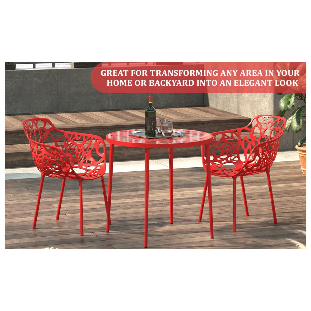 Modern Devon Aluminum Armchair, Set of 4. Picture 16