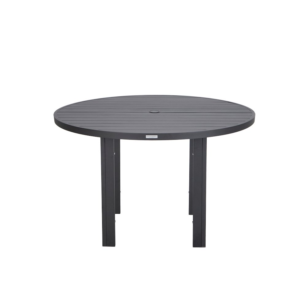 Chelsea 60″ Round Outdoor Aluminum Dining Table for Patio. Picture 24