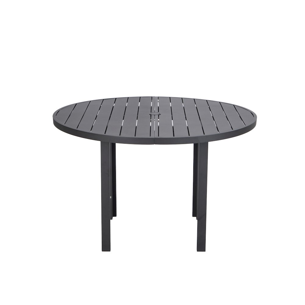 Chelsea 60″ Round Outdoor Aluminum Dining Table for Patio. Picture 23