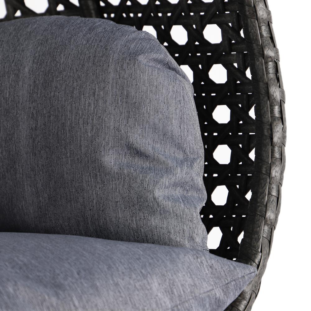 Wicker Hanging 2 person Egg Swing Chair With Outdoor Cover. Picture 5