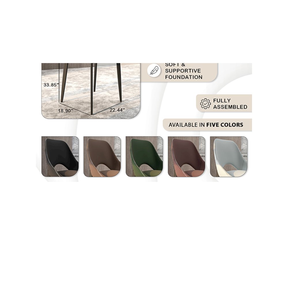 Amalfi Collection Modern Fabric Dining Chair in Coconut White. Picture 39