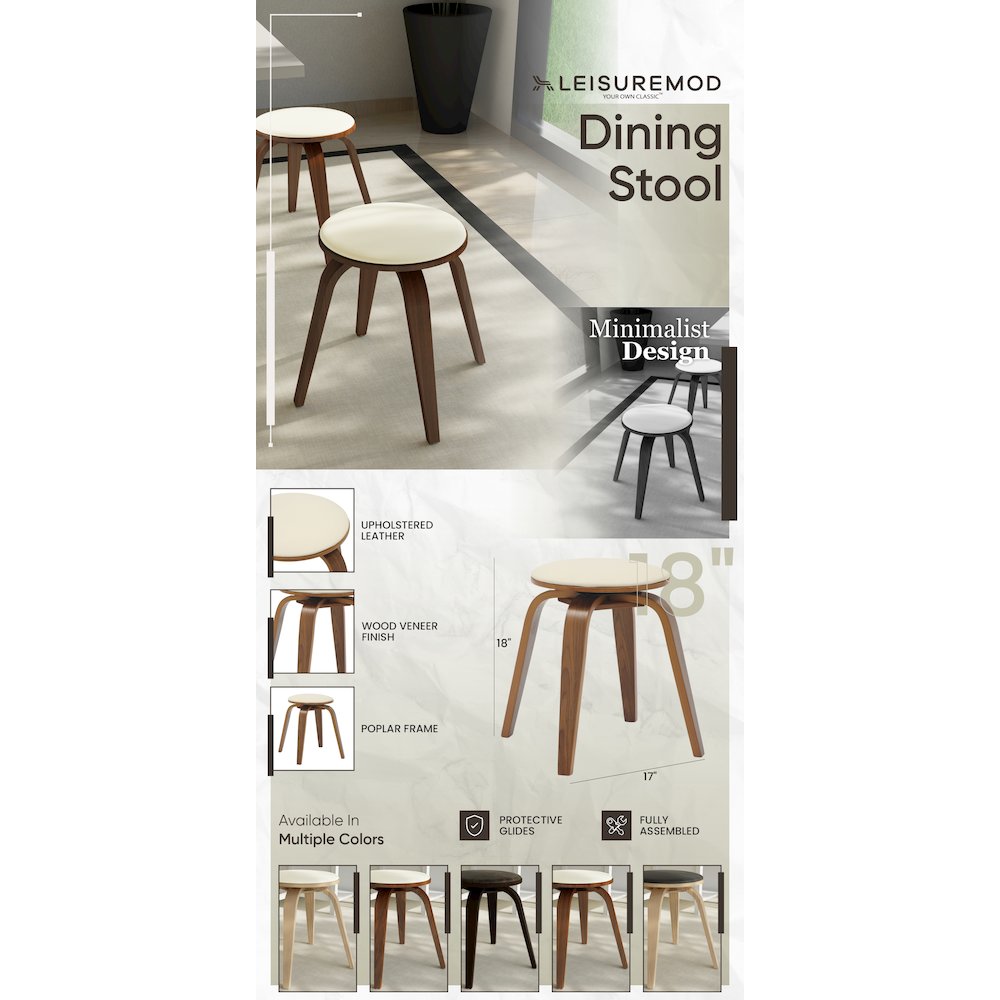 Modern Wooden Dining Stool. Picture 13