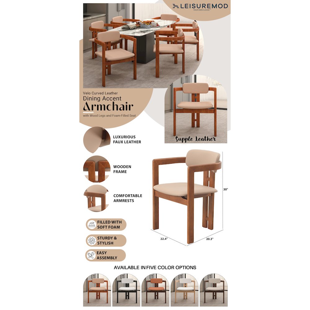 Velo Series Modern Dining Cha...rk Natural Wood with Taupe Seat Set of 4. Picture 20