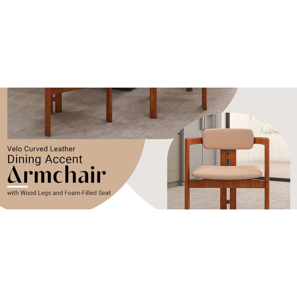Velo Series Modern Dining Cha...rk Natural Wood with Taupe Seat Set of 4. Picture 25