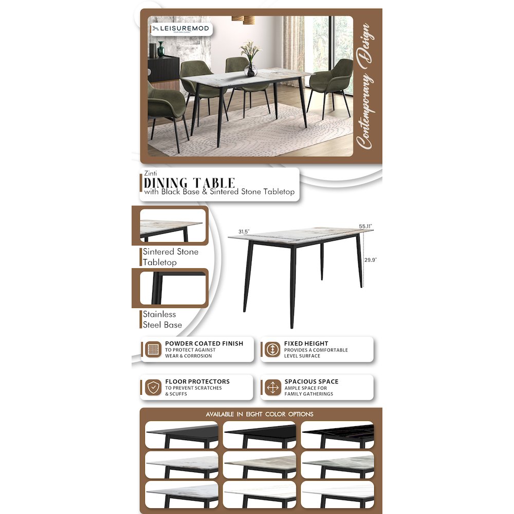 Zayle Series Modern Dining Table. Picture 1
