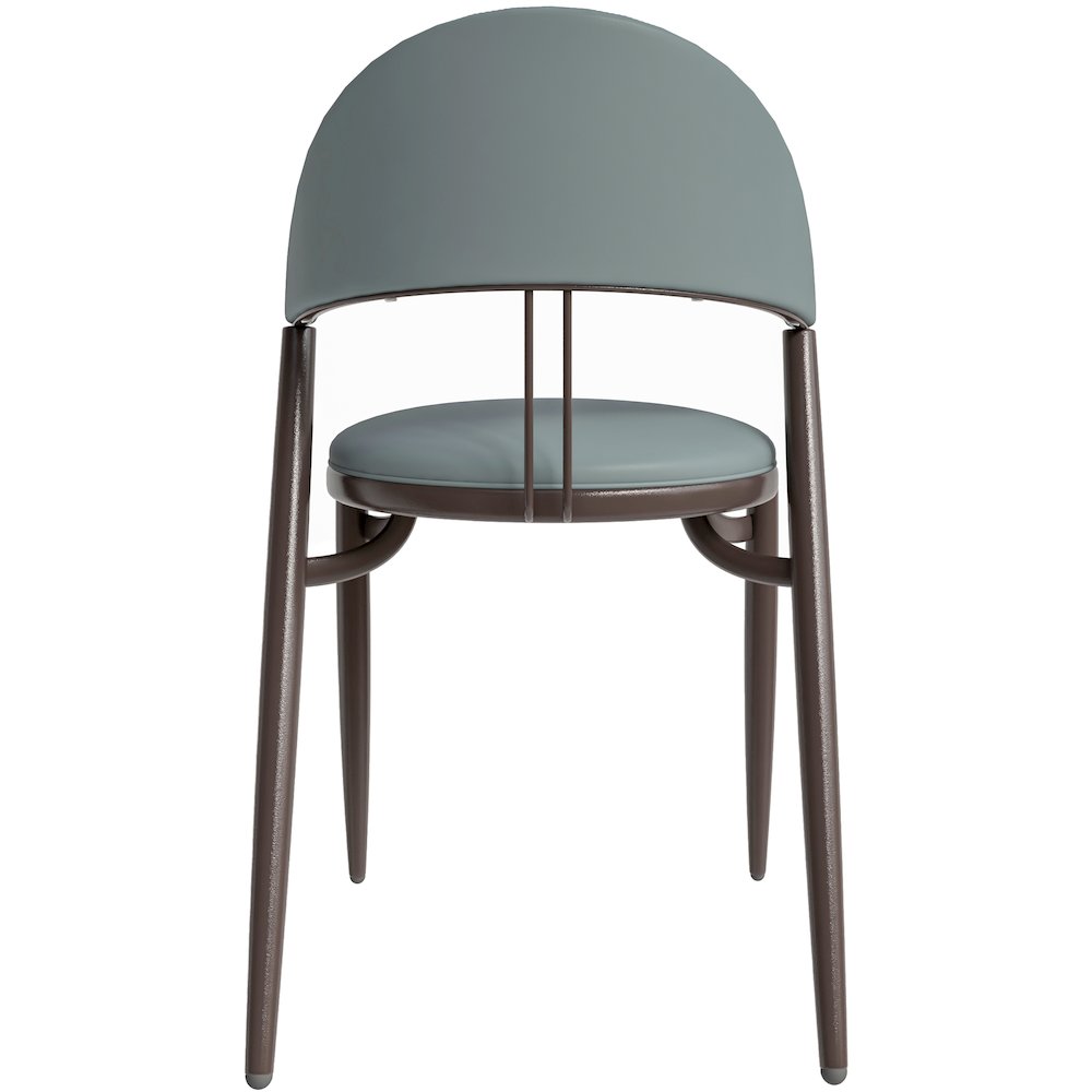 Venice Collection Modern Dining Chair In Black set of 4 in Light Grey. Picture 4