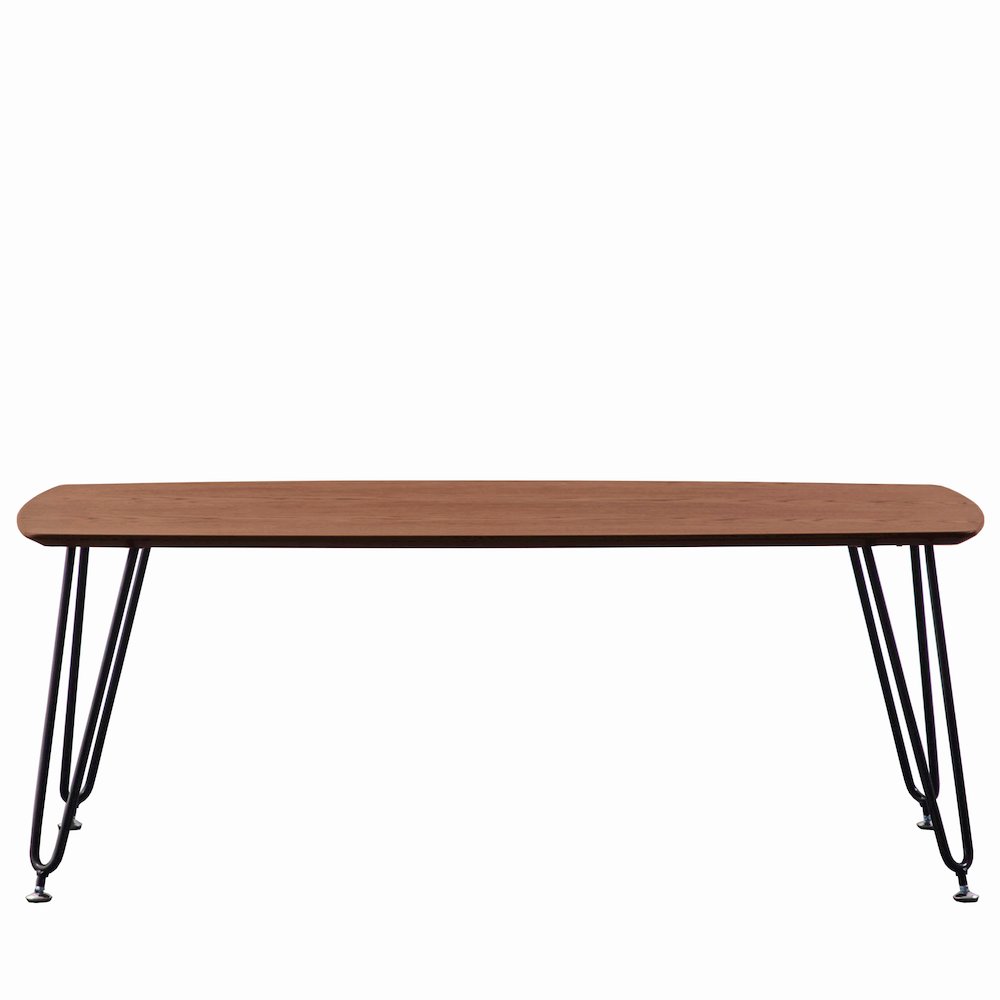 Elmwood Modern Wood Top Coffee Table With Iron Base. Picture 6