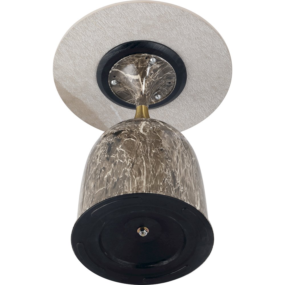 Oslo Collection Modern End Table In Marbled Brown. Picture 3