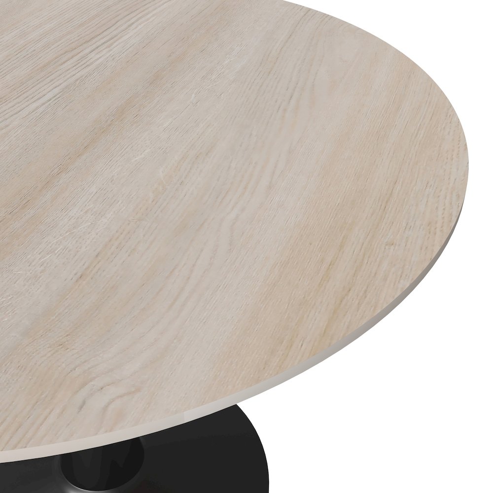 Bristol 40" round dining table Black base with marbled MDF top. Picture 5