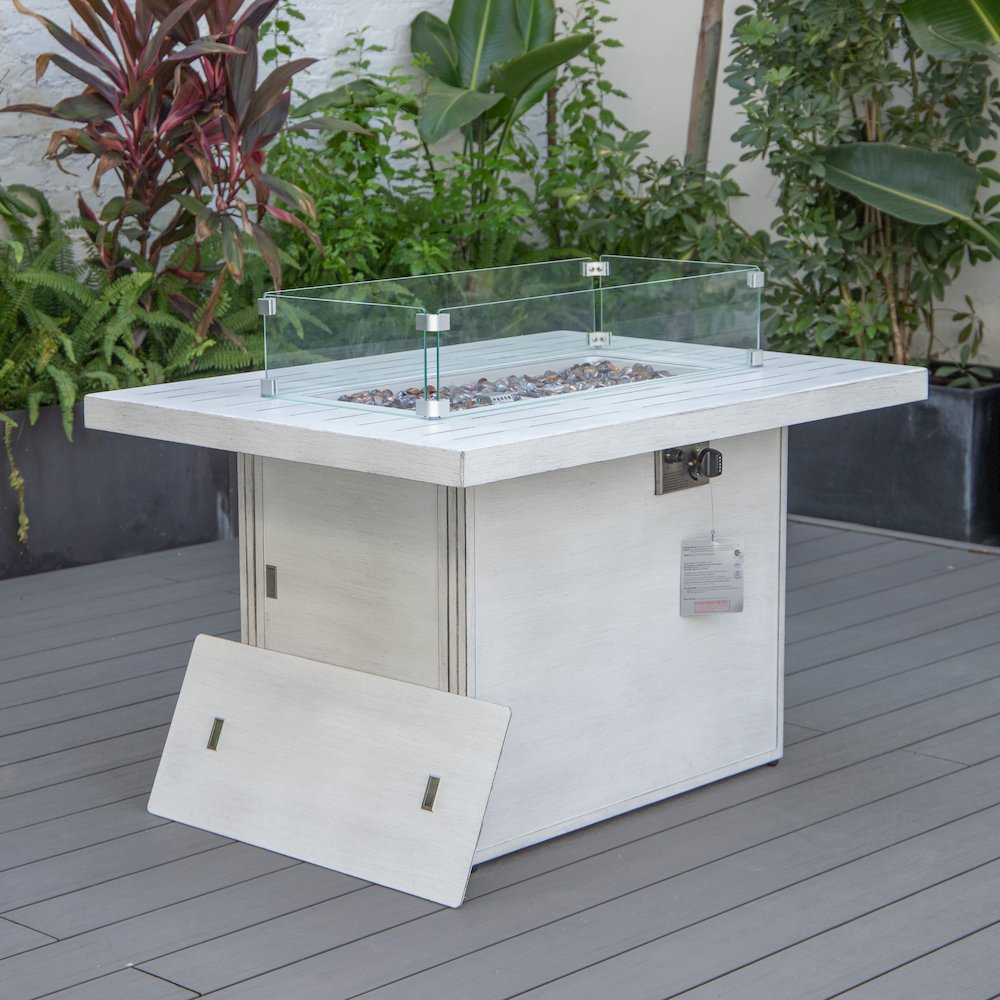 Chelsea Patio Modern Aluminum Propane Fire Pit Table. Picture 3