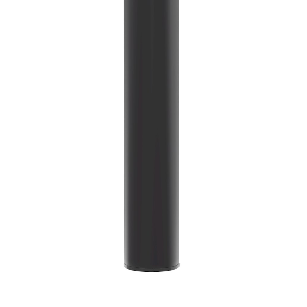 Tresse Series Stackable Poly Stool With Wicker Top 12 in Black. Picture 4