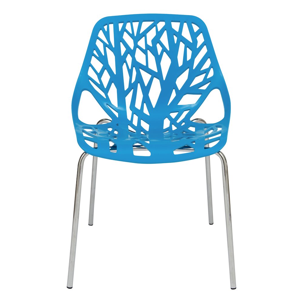 Modern Asbury Dining Chair w/ Chromed Legs, Set of 2. Picture 3
