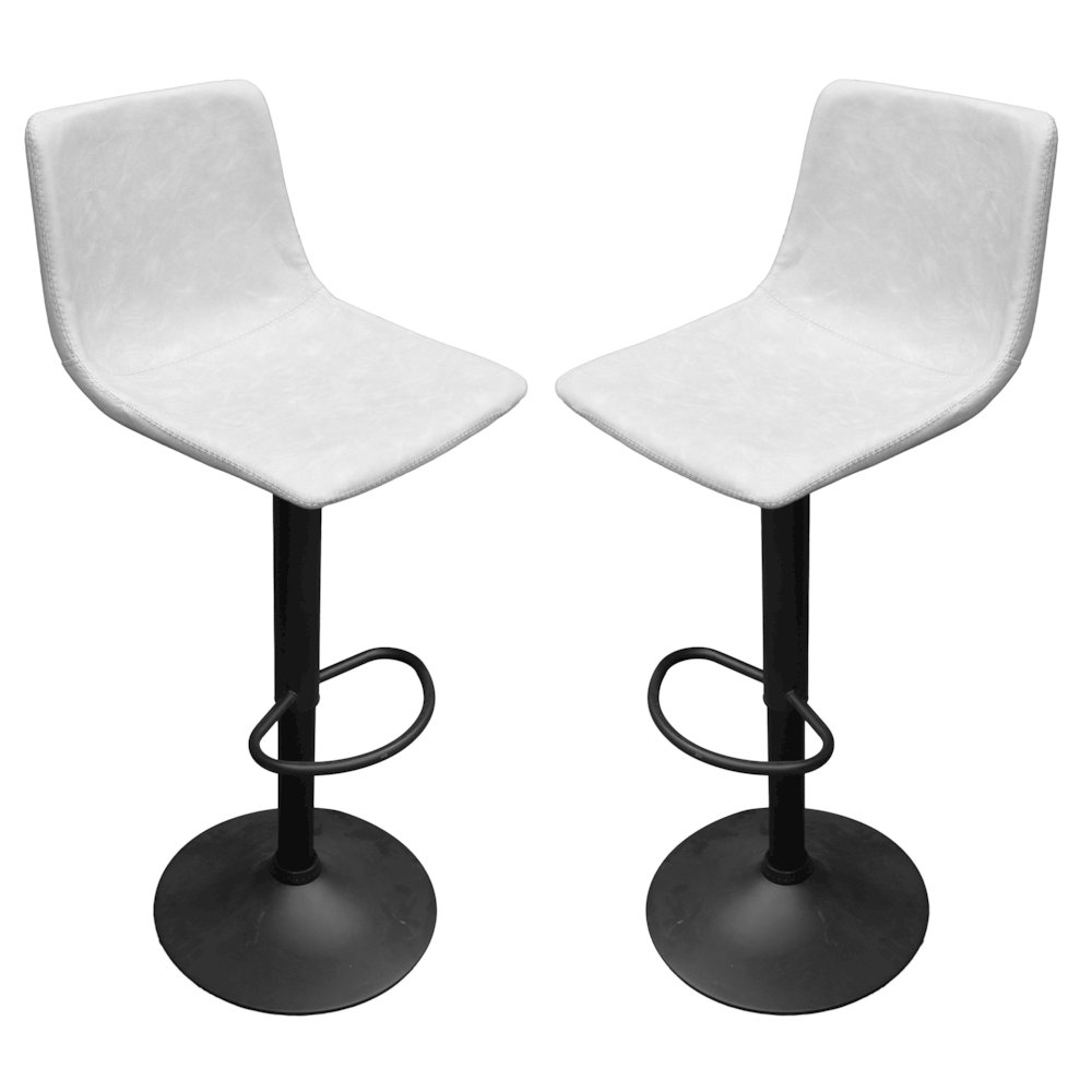 Tilbury Modern Adjustable Bar Stool in Light Grey. Picture 2