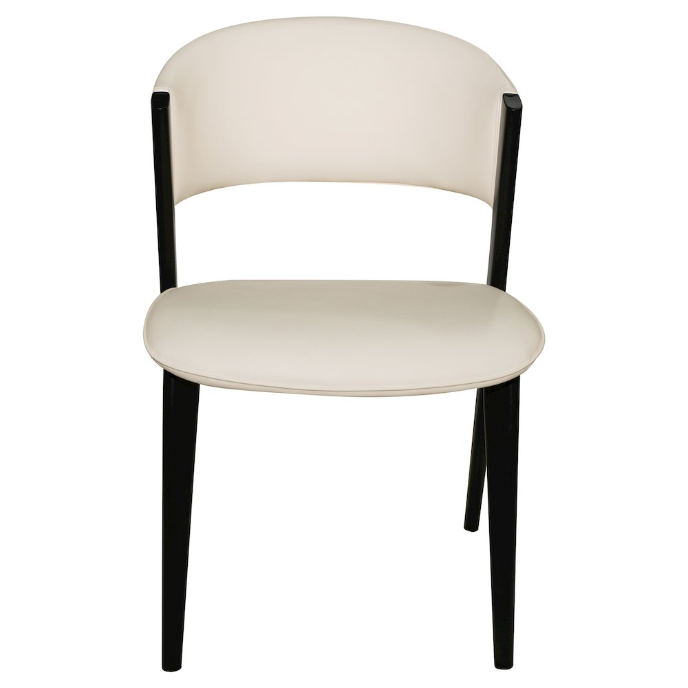 Aspen Collection Modern Dining Chair Black Frame in White Set of 4. Picture 6