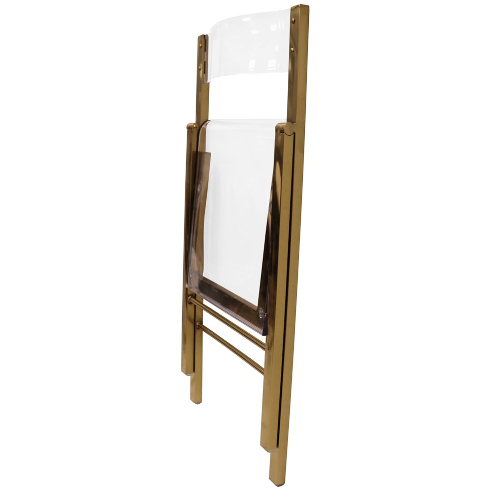 Menno Mid-Century Modern Acrylic Folding Chair. Picture 11