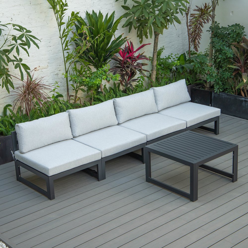 Chelsea 5-Piece Middle Patio Chairs and Coffee Table. Picture 2