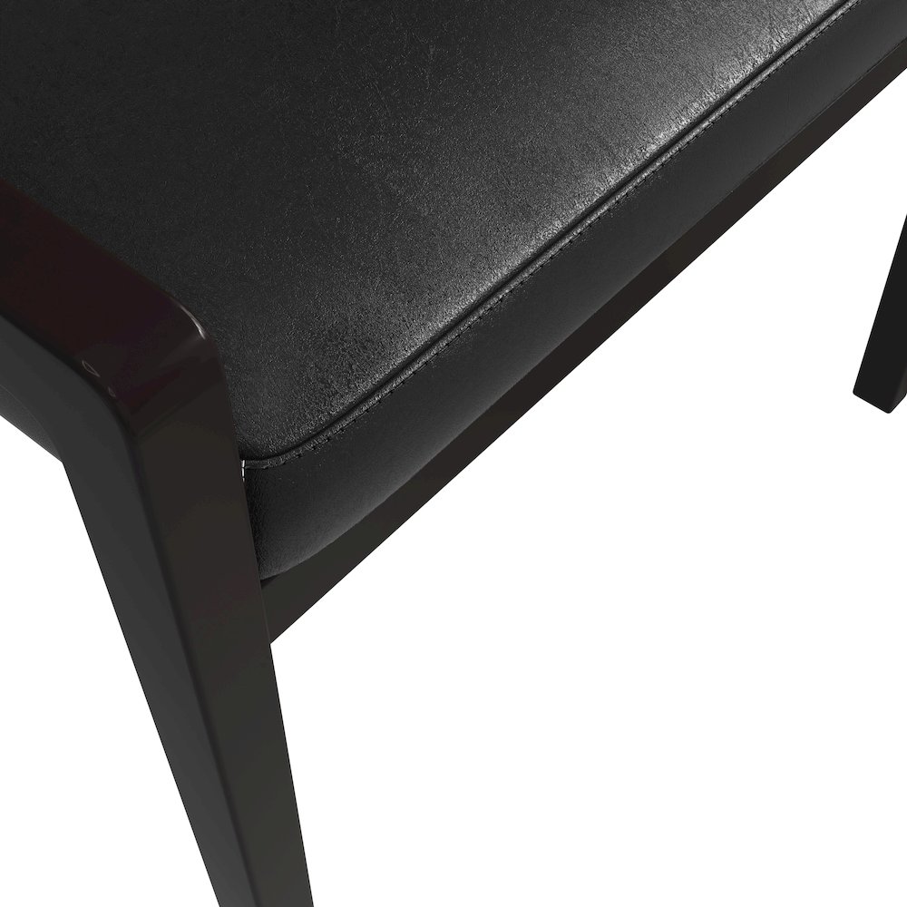 Ethora Collection Modern Wooden Dining Chair in Black. Picture 1