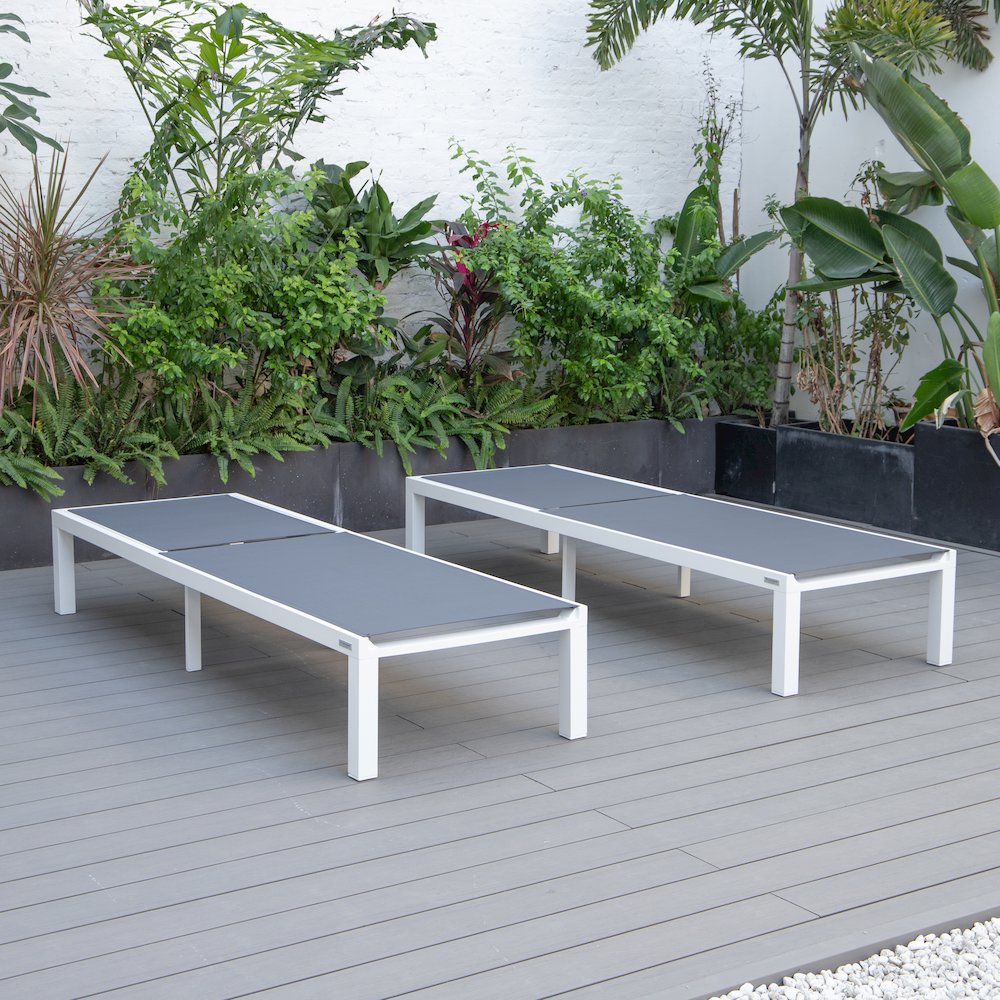 Marlin Patio Chaise Lounge Chair in Dark Grey. Picture 6