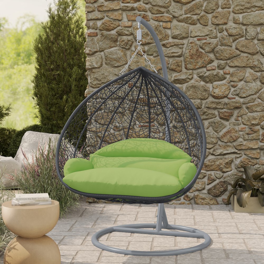 Recluse Collection Modern Outdoor Swing Chair. Picture 8