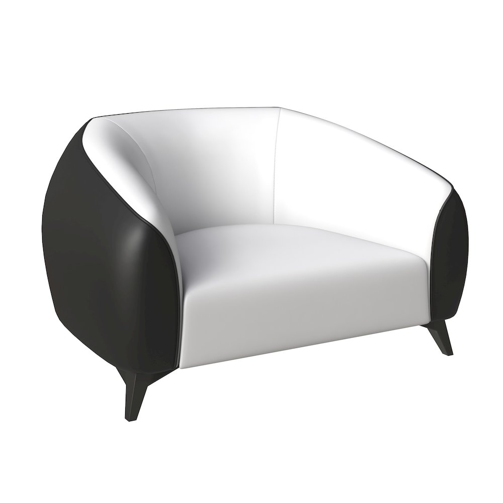 Opula Collection Single Seater Sofa In Black and White. Picture 2