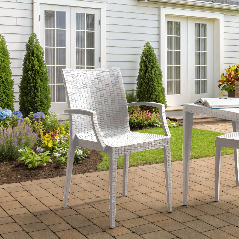 Weave Mace Indoor/Outdoor Chair (With Arms). Picture 11