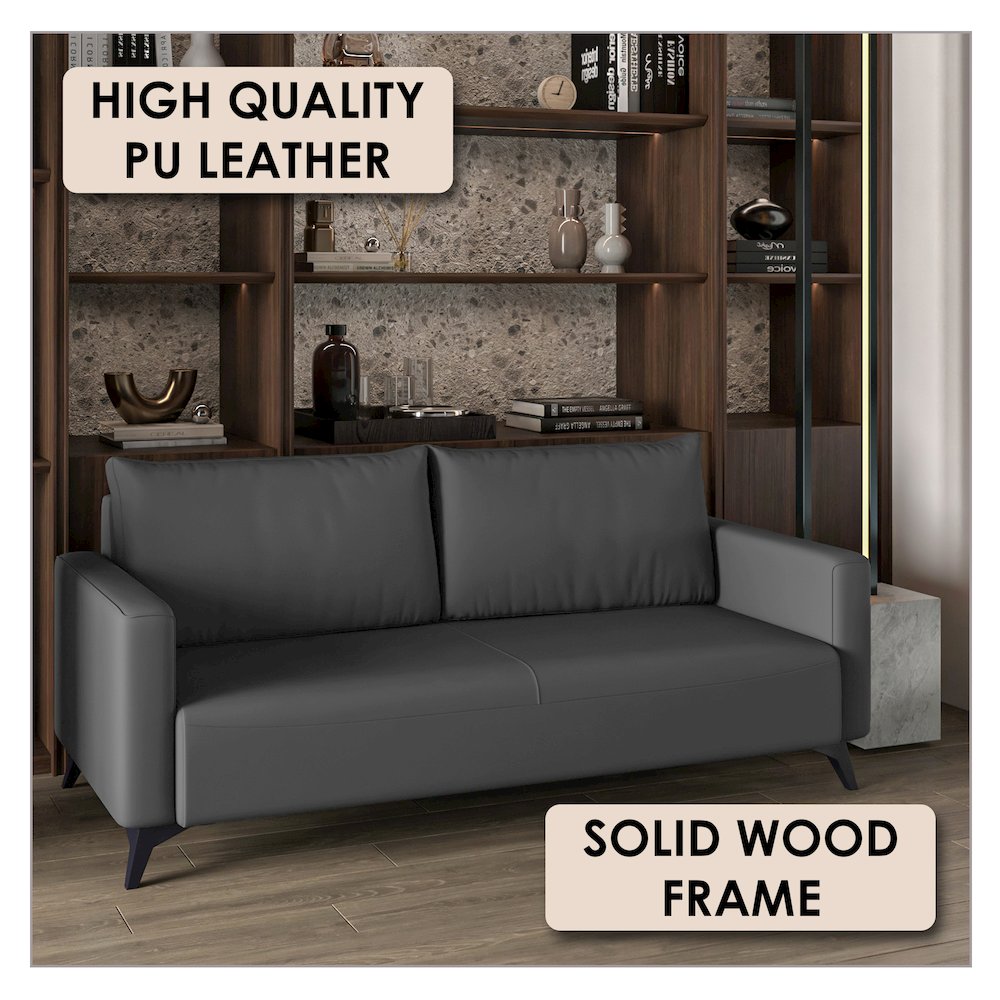 Inno Collection Three Seater Sofa In Grey. Picture 5