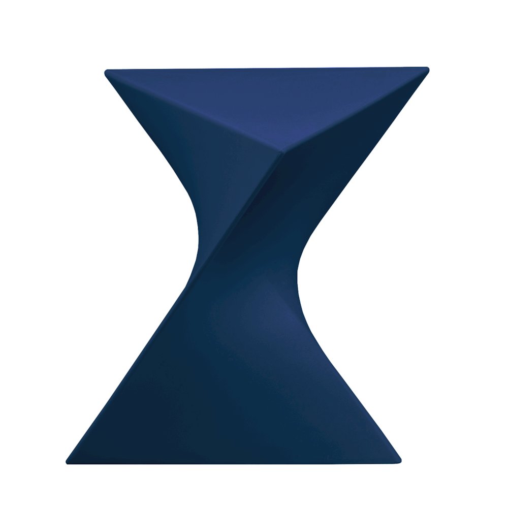 Randolph Modern Accent Side Table Indoor and Outdoor Use (Navy Blue). Picture 1