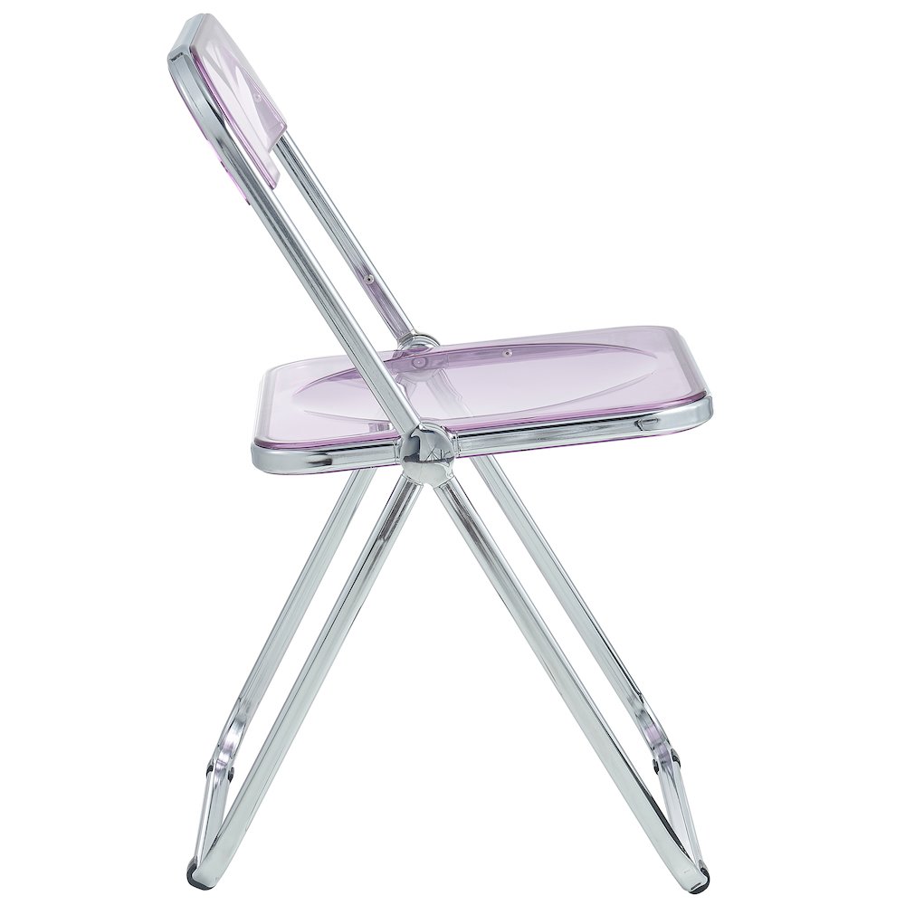 Lawrence Acrylic Folding Chair With Metal Frame. Picture 14
