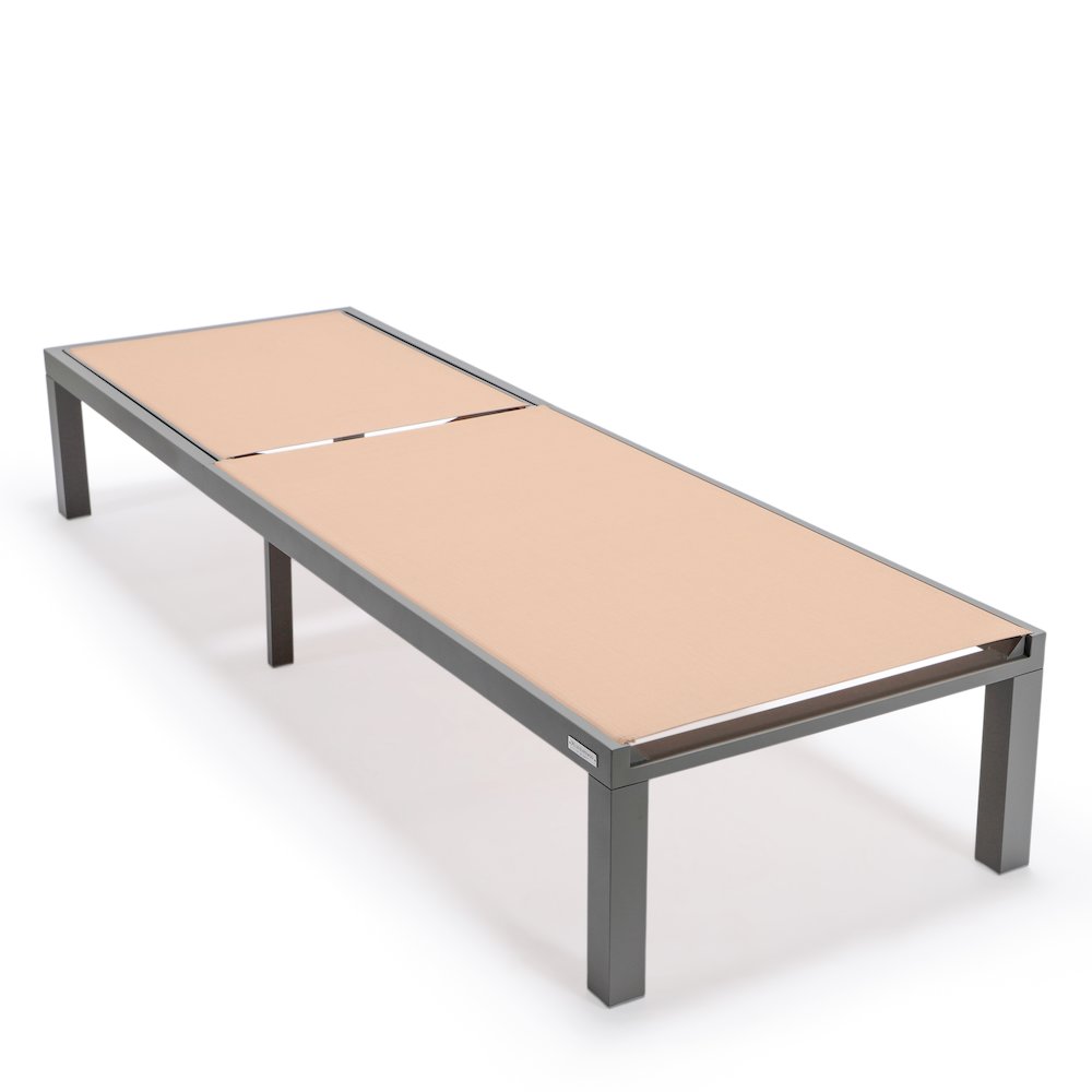 Marlin Patio Chaise Lounge Chair With Grey Aluminum Frame. Picture 11