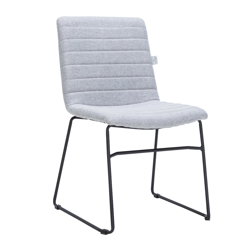 Zylar Series Office Guest Chair in Grey Fabric. Picture 3