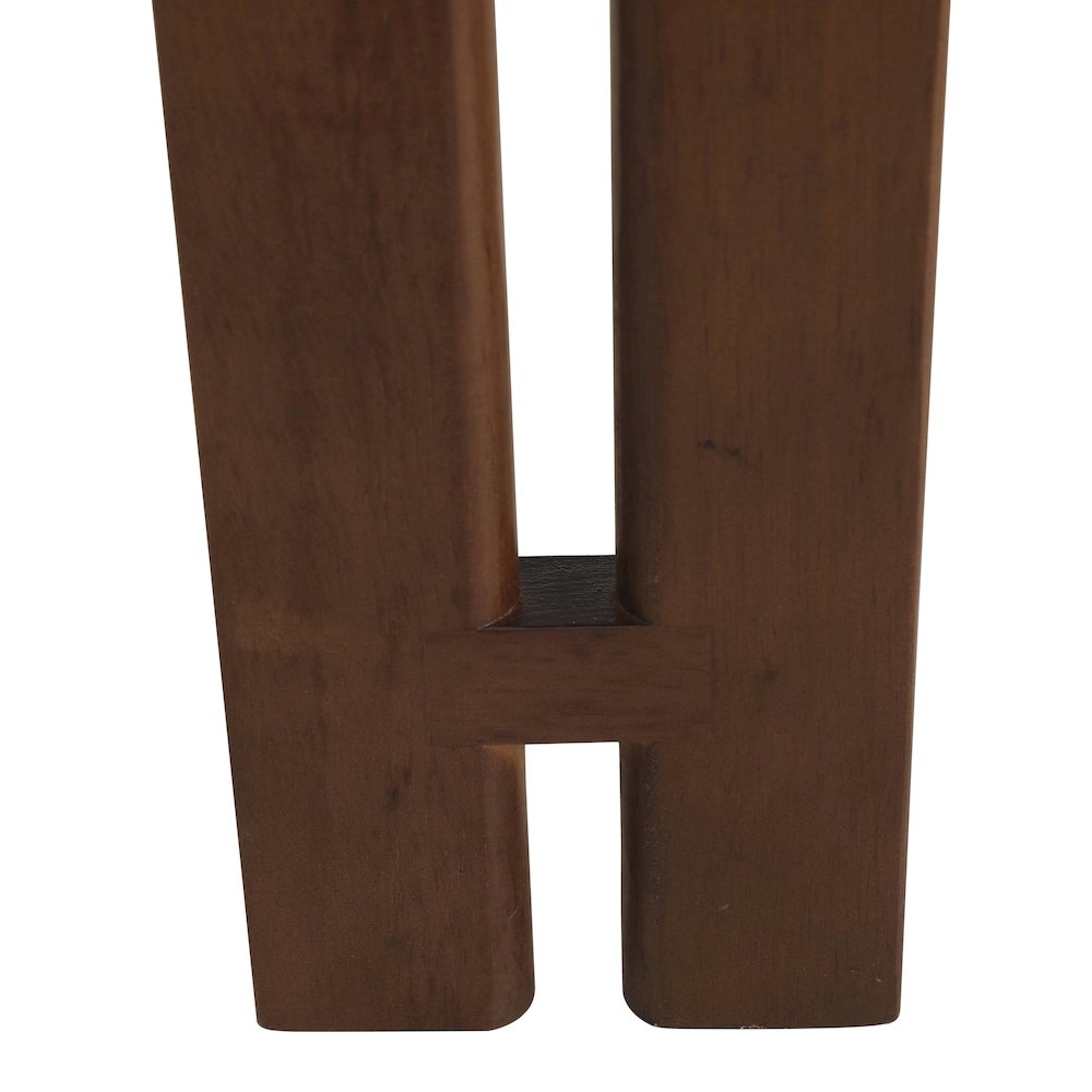 Velo Series Modern Dining Chair in Black Walnut Wood with Dark Brown Seat. Picture 13