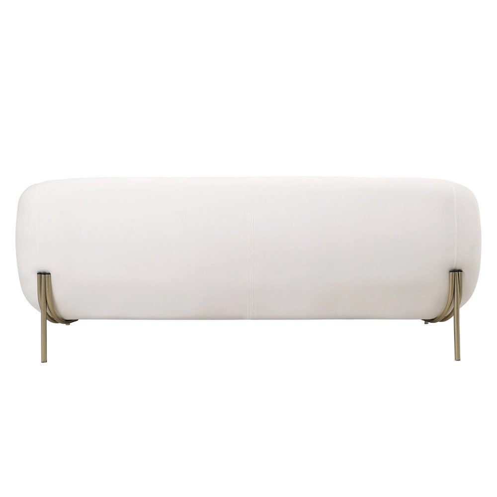 Zuno Three-Seater Sofa Upholstered in Velvet Wide Couch. Picture 12