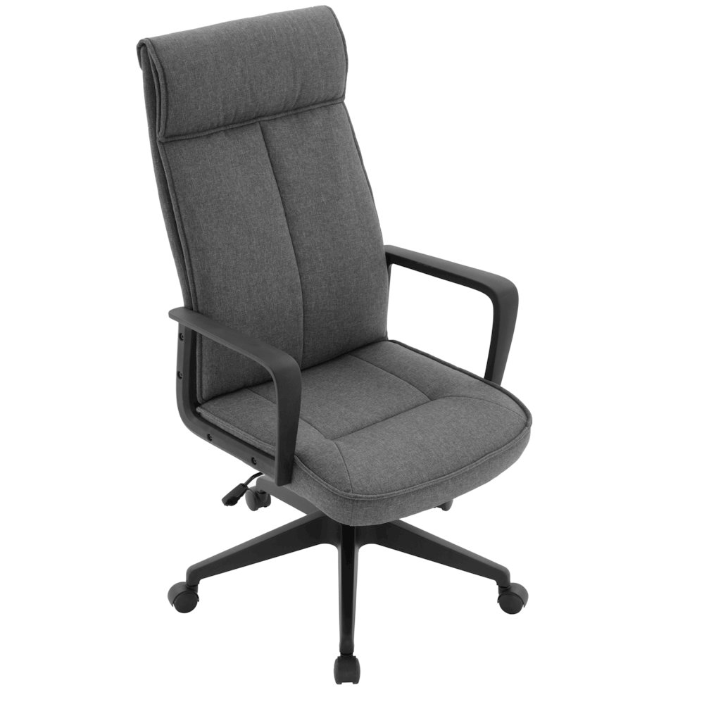 Aiaria Collection Modern Office Chair In Charcoal Fabric. Picture 9
