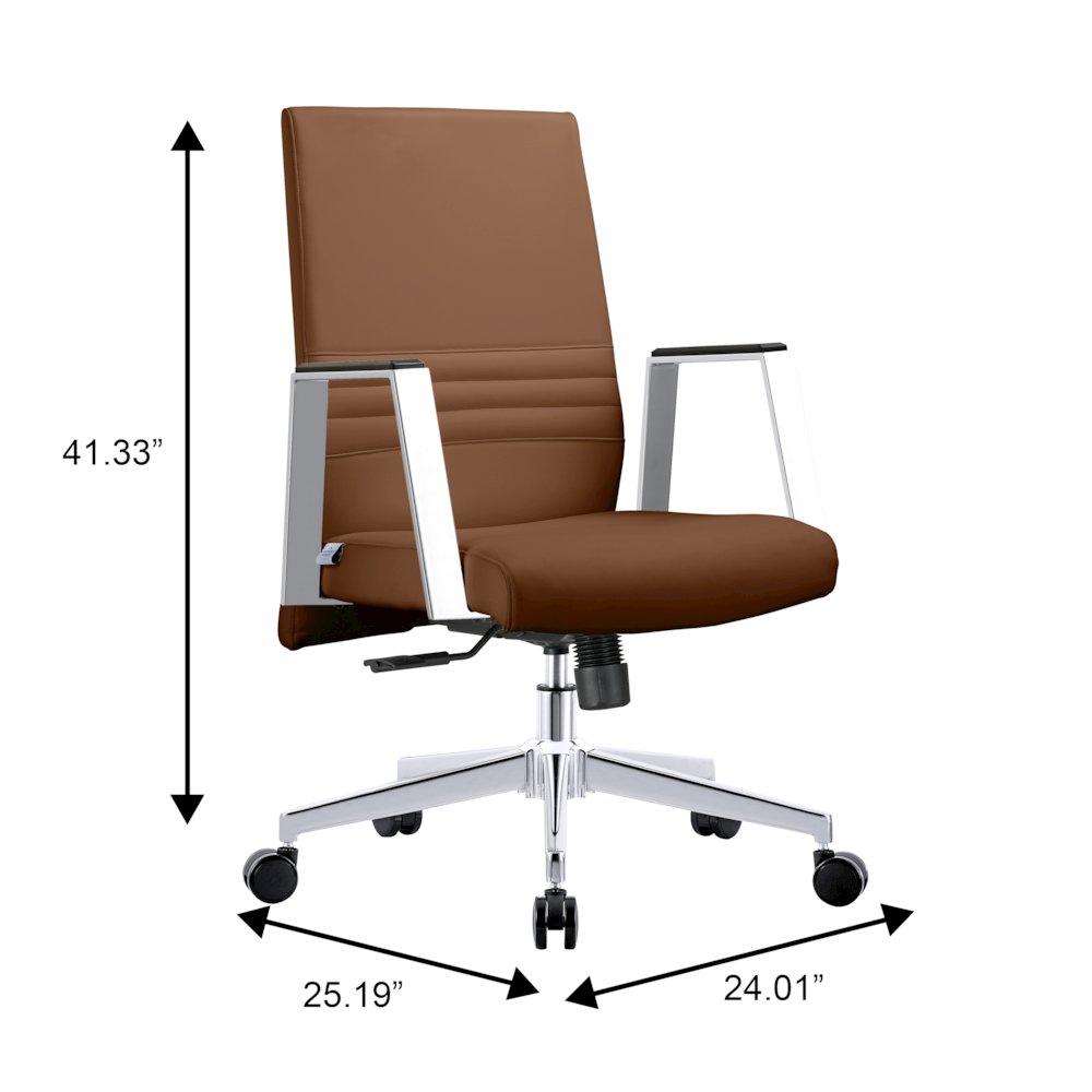 Aleen Office Chair in Dark Brown. Picture 1
