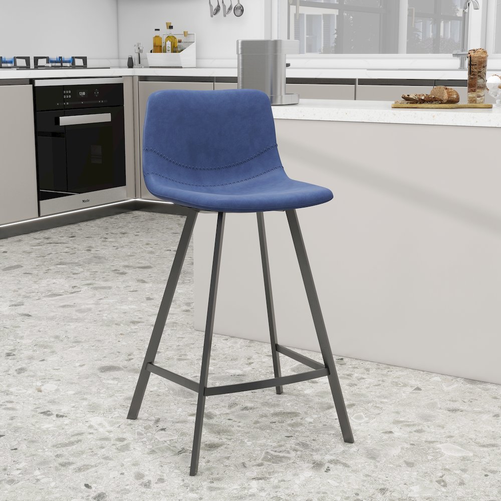 Elland - Counter stool - Peacock Blue. Picture 10