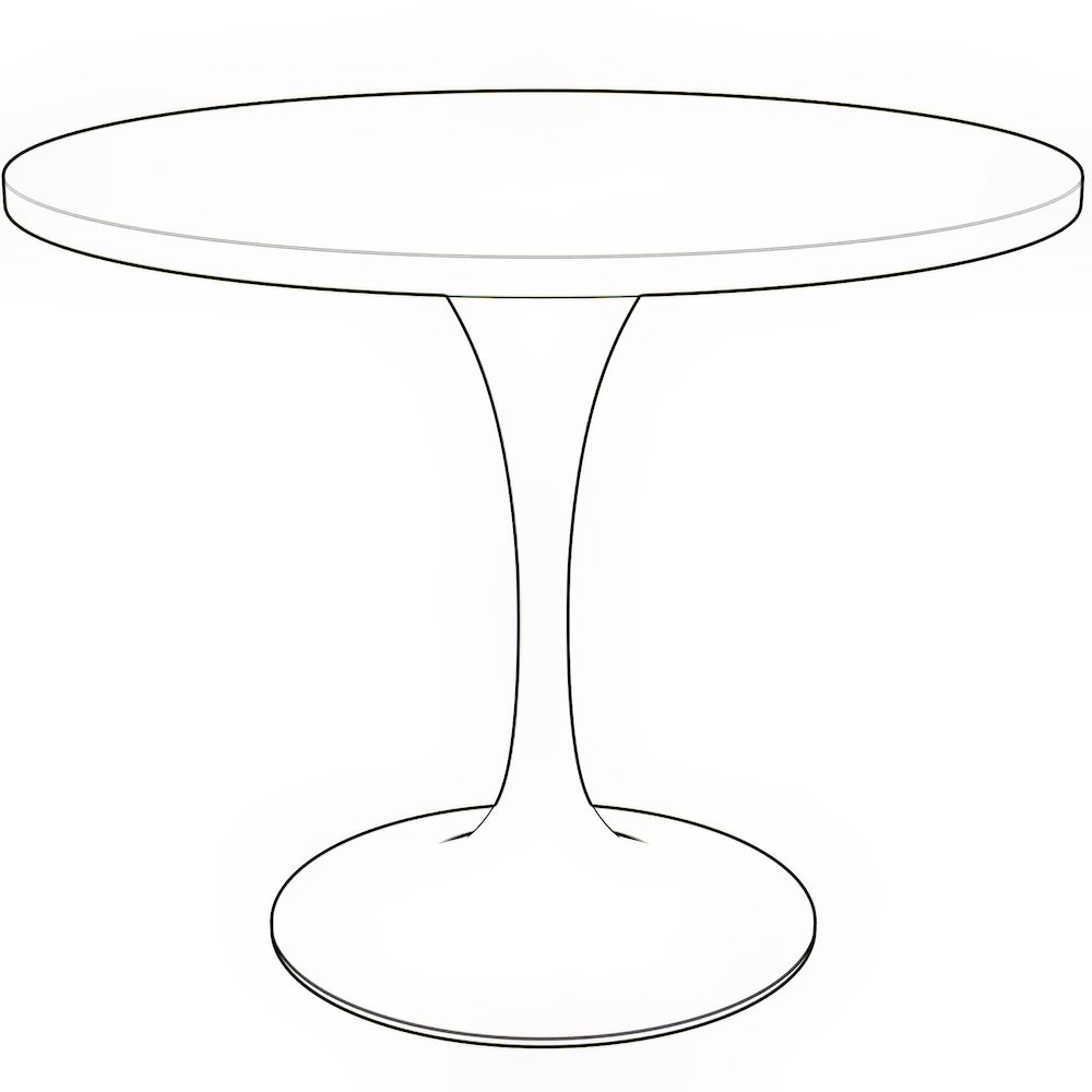Verve Collection 36" Round Dining Table. Picture 11